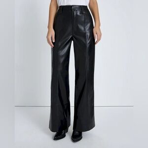 7 For All Mankind Pants Womens Large Merlot Coated Faux Leather Flared Leg